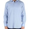 Uomo GHIRARDELLI | Camicia In Cotone Lavorato Blu Chiaro