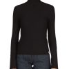 Donna CALVIN KLEIN JEANS | T-Shirt Collo Alto A Costine Con Maniche Cut Out Nero