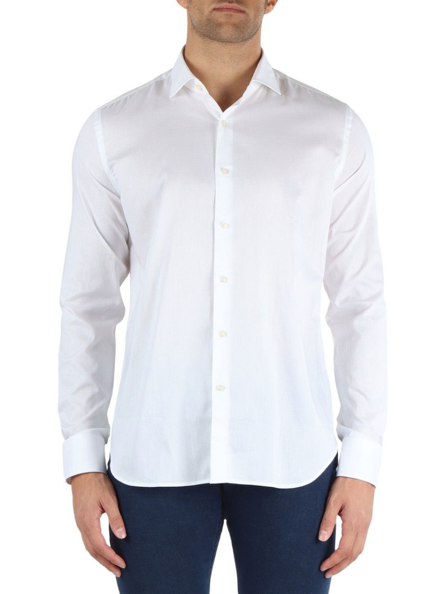 Uomo GHIRARDELLI | Camicia In Cotone Bianco