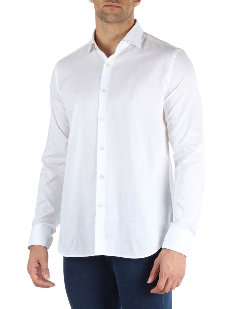 Uomo GHIRARDELLI | Camicia In Cotone Bianco