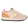 Donna SUN68 | Sneakers In Pelle E Tessuto Ally Color Explosion Rosa Chiaro