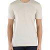 Uomo EA7 | T-Shirt In Cotone Con Stampa Logo A Rilievo Beige