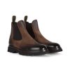 Uomo DOUCAL'S | Stivaletti Chelsea In Pelle E Suede Marrone