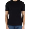 Uomo EMPORIO ARMANI | T-Shirt Essential Cotone Con Scritta Logo Blu Scuro