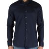 Uomo GHIRARDELLI | Camicia In Cotone Stretch Blu Scuro