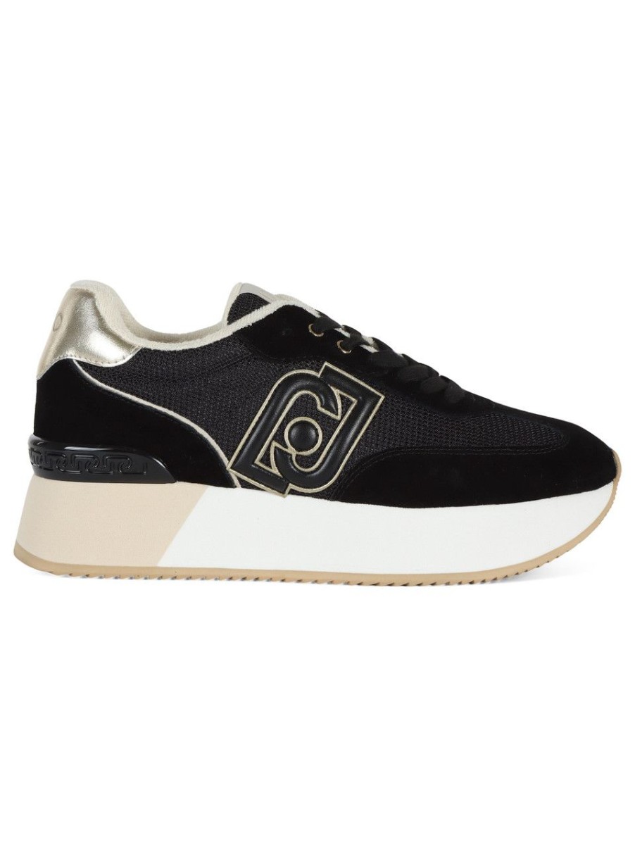 Donna LIU JO | Sneakers Platform Dreamy 02 Con Patch Logo Nero