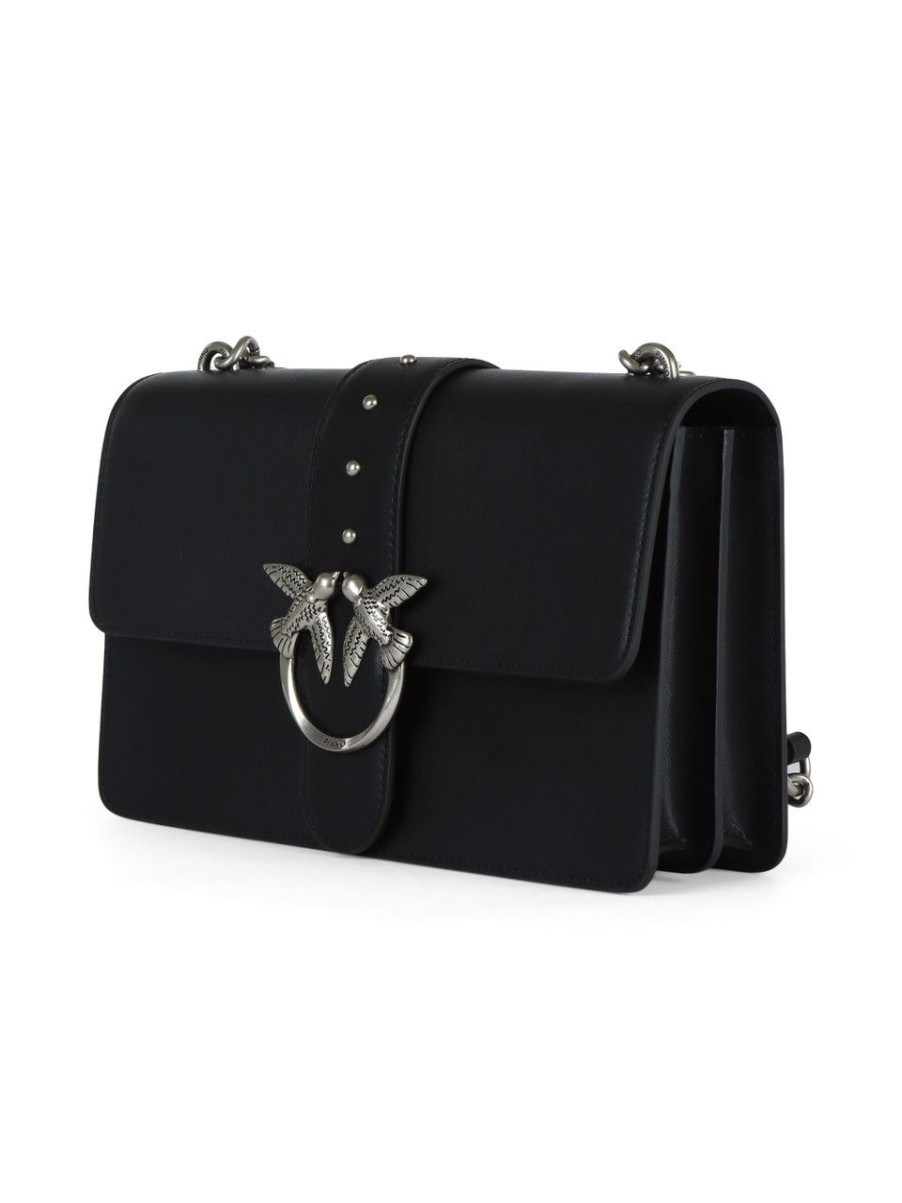 Donna PINKO | Borsa A Tracolla In Pelle Love One Classic Cl. Nero