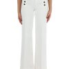 Donna TWINSET | Pantalone Jeans Con Tasche Decorative Bianco