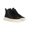 Uomo ANTONY MORATO | Sneakers Alte In Pelle Martellata Con Placca Logo Nero