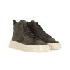 Uomo ANTONY MORATO | Sneakers Alte In Suede Con Placca Logo Grigio Scuro