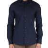 Uomo MICHAEL MICHAEL KORS | Camicia Slim Fit Easy Care In Cotone Stretch Blu Scuro