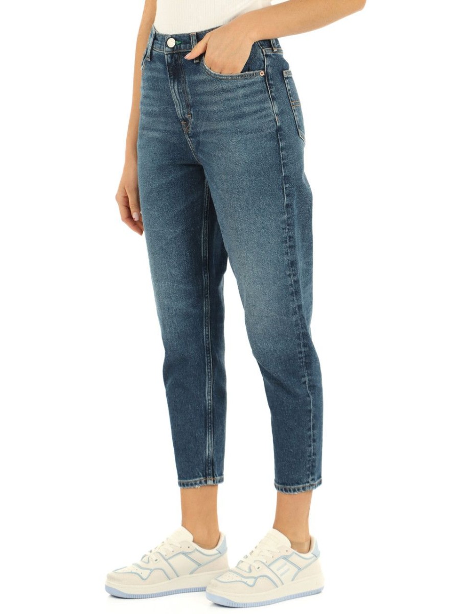 Donna TOMMY JEANS | Pantalone Jeans Cinque Tasche Mom Fit Ultra High Slim Blu