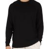 Uomo CALVIN KLEIN | Maglia Girocollo In Lana Con Patch Logo Nero