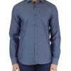 Uomo QB24 | Camicia In Cotone Drive Con Stampa All Over Blu Chiaro