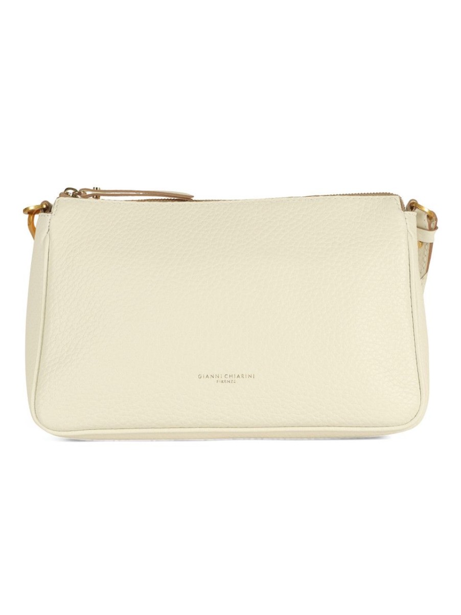 Donna GIANNI CHIARINI | Borsa A Mano In Pelle Bubble Brooke Bianco