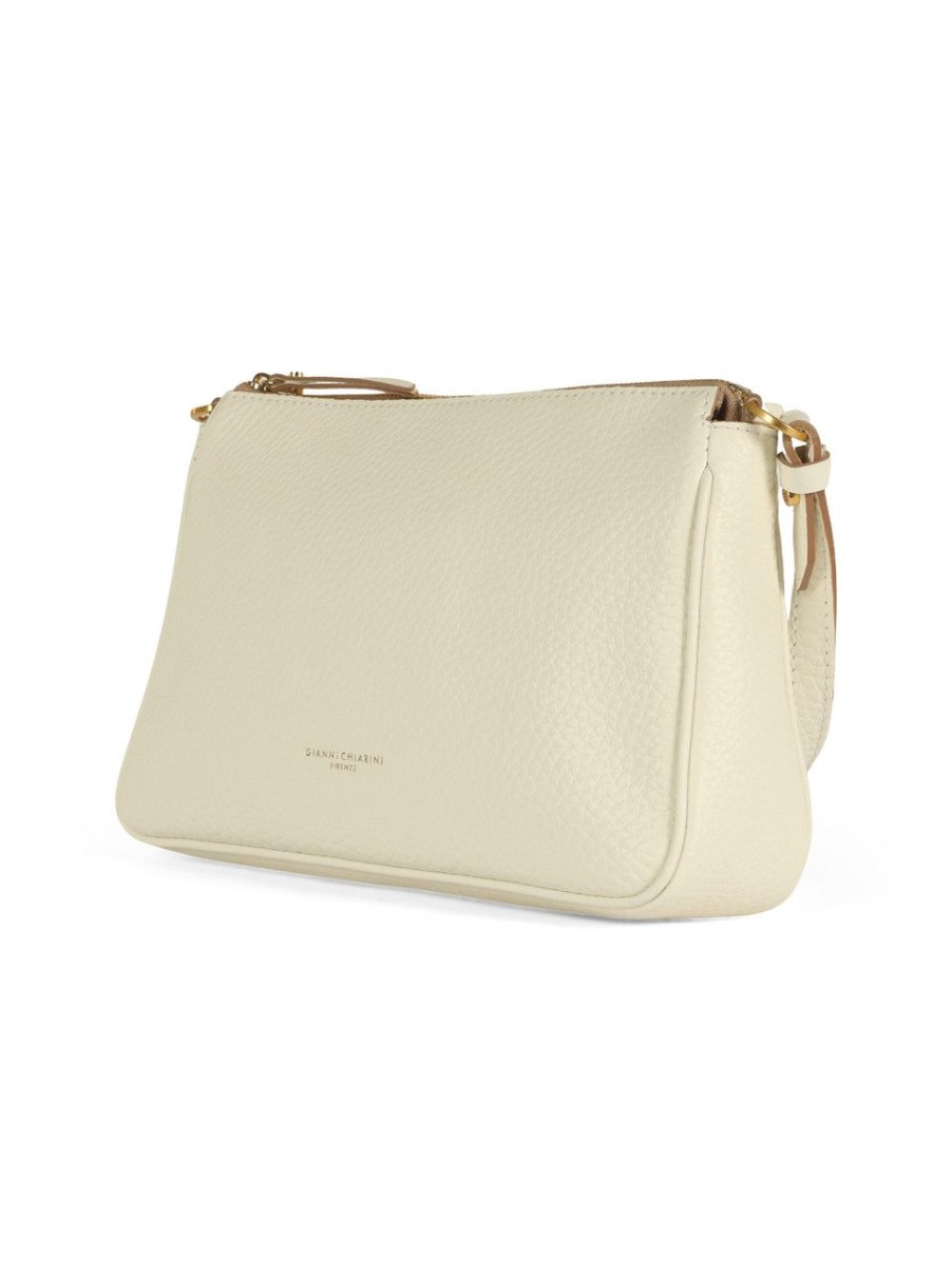 Donna GIANNI CHIARINI | Borsa A Mano In Pelle Bubble Brooke Bianco