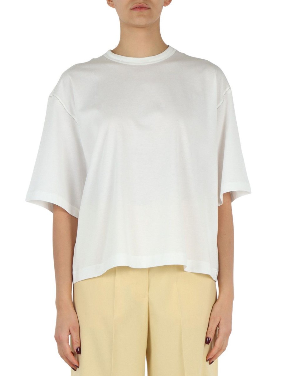 Donna FABIANA FILIPPI | T-Shirt Oversize In Cotone Bianco