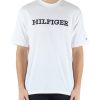 Uomo TOMMY HILFIGER | T-Shirt Archive Fit In Cotone Con Scritta Logo Bianco