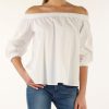 Donna TRUSSARDI | Blusa Svasata In Popeline Bianco