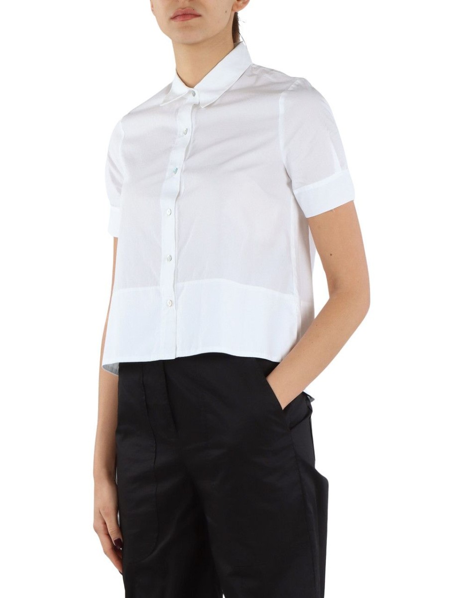 Donna ALESSIA SANTI | Camicia Svasata In Cotone Bianco