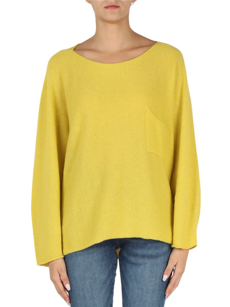 Donna MARKUP | Maglia In Misto Lana Merino - Viscose And Cashmere Giallo