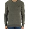 Uomo CALVIN KLEIN | Maglia Girocollo In Misto Cotone Grigio