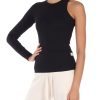 Donna REPLAY | T-Shirt A Costine In Cotone Stretch Nero