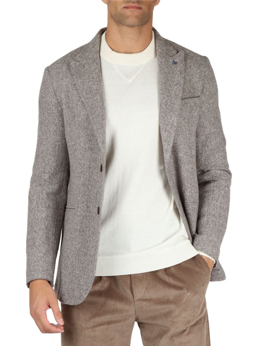 Uomo AT.P.CO | Giacca In Misto Lana E Cotone Roger Beige