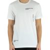 Uomo CALVIN KLEIN JEANS | T-Shirt In Cotone Con Scritte Logo A Rilievo Bianco