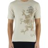 Uomo AERONAUTICA MILITARE | T-Shirt In Cotone Con Ricamo Logo Frontale Panna