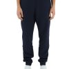 Uomo EA7 | Pantaloni Sportivi In Cotone Garzato Con Stampa Logo Blu