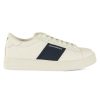 Uomo EMPORIO ARMANI | Sneakers In Pelle Con Scritta Logo Blu