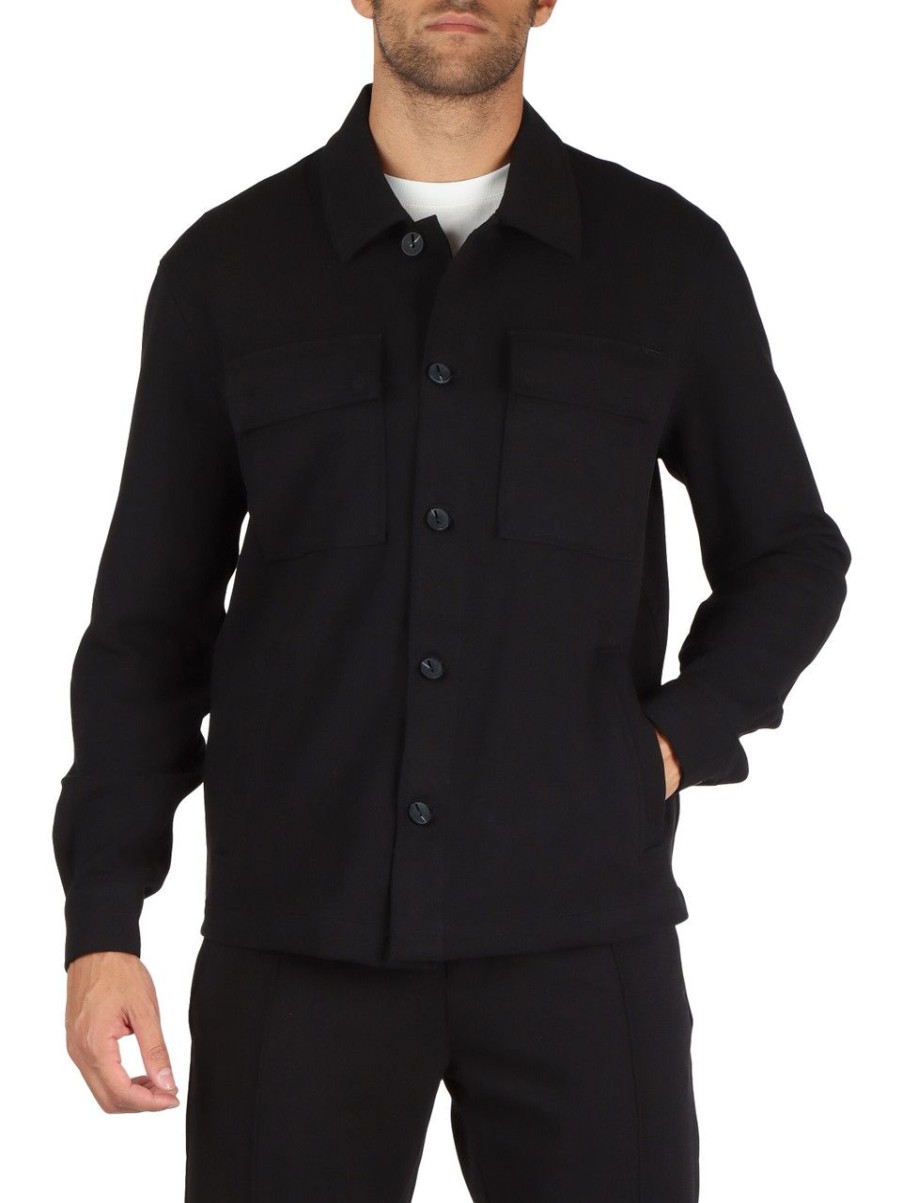 Uomo ANTONY MORATO | Camicia In Misto Cotone Con Placca Logo Nero