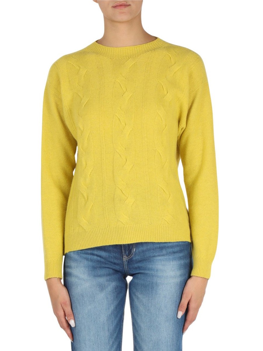 Donna MARKUP | Maglia In Misto Lana Merino - Viscose And Cashmere Giallo