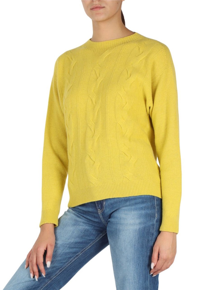 Donna MARKUP | Maglia In Misto Lana Merino - Viscose And Cashmere Giallo