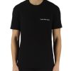 Uomo CALVIN KLEIN JEANS | T-Shirt In Cotone Con Scritta Logo A Rilievo Nero