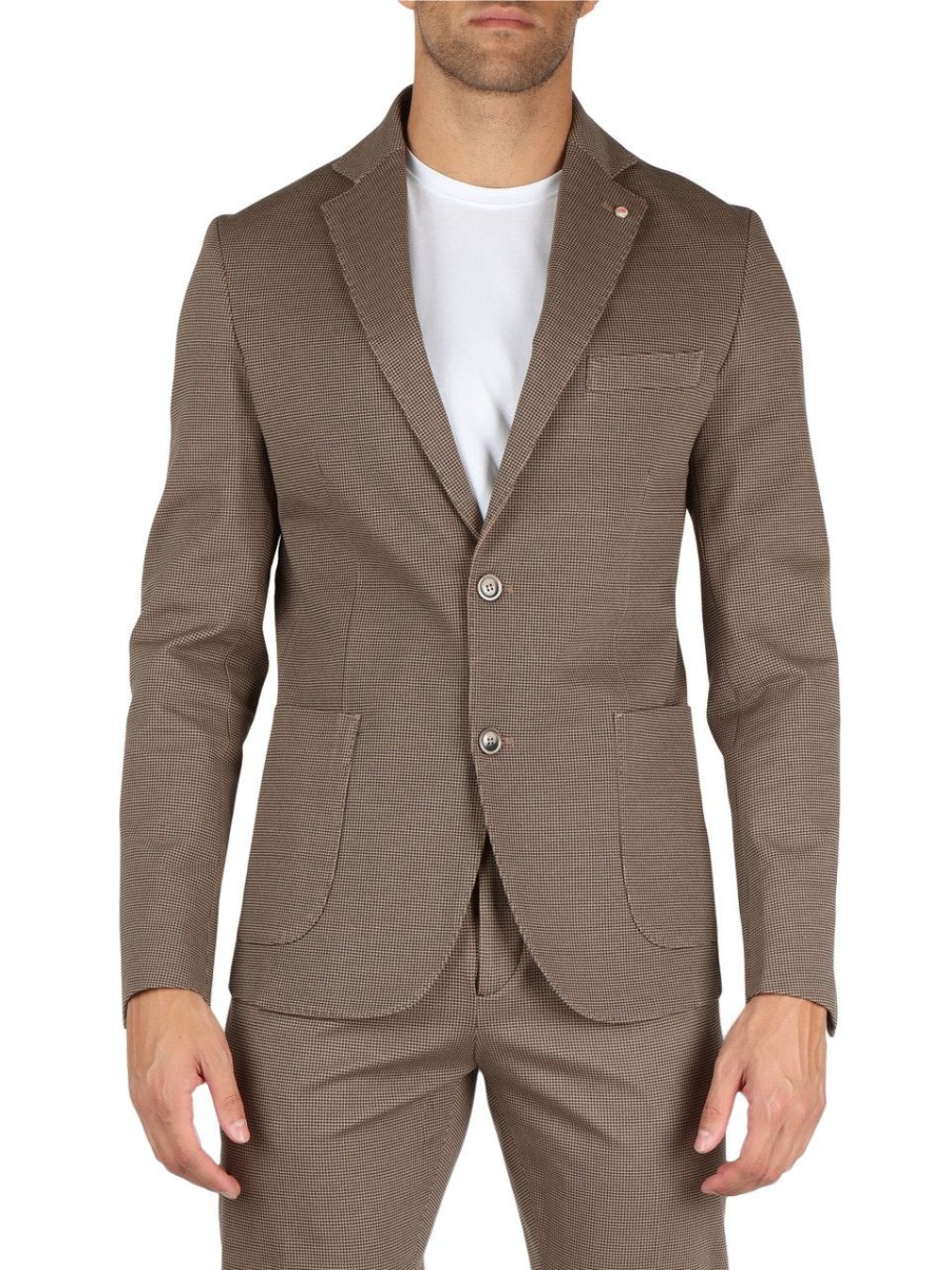 Uomo QB24 | Giacca In Misto Viscosa Bafin Beige