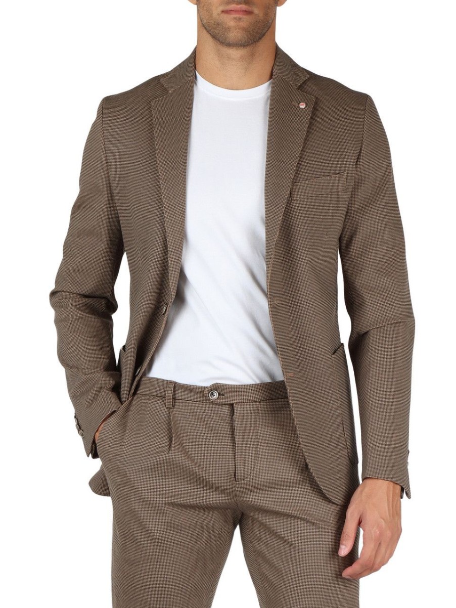 Uomo QB24 | Giacca In Misto Viscosa Bafin Beige