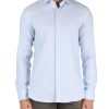 Uomo MICHAEL MICHAEL KORS | Camicia Slim Fit In Cotone Stretch Celeste