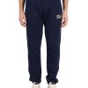 Uomo REPLAY | Pantalone Sportivo In Cotone Garzato Icon Selection Blu Scuro