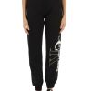 Donna CALVIN KLEIN JEANS | Pantalone Sportivo Felpato Con Stampa Logo Nero