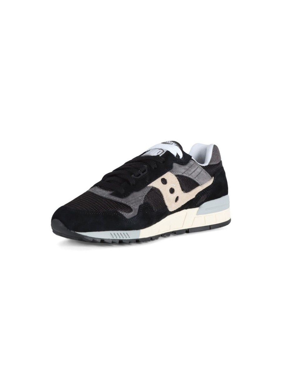 Uomo SAUCONY | Sneakers Shadow 5000 In Pelle E Tessuto Nero