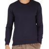 Uomo QB24 | Maglia Girocollo Ares In Misto Viscosa Blu Scuro