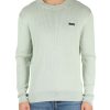 Uomo CALVIN KLEIN | Maglia Girocollo In Misto Cotone Con Patch Logo Verde Chiaro