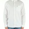 Uomo TOMMY HILFIGER | Camicia In Cotone Con Ricamo Logo Frontale Bianco