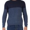 Uomo FRED MELLO | Maglia Girocollo In Misto Lana Blu