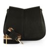 Donna GIANNI CHIARINI | Borsa A Tracolla Helena Round Small In Pelle Grana Dollaro Nero