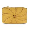 Donna LA CARRIE | Borsa A Spalla Oyster Studs Medium Giallo