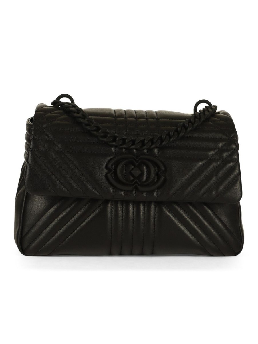 Donna LA CARRIE | Borsa A Mano In Pelle Grate Stephy Medium Nero