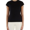 Donna ELISABETTA FRANCHI | T-Shirt In Cotone Con Ricamo Logo Nero